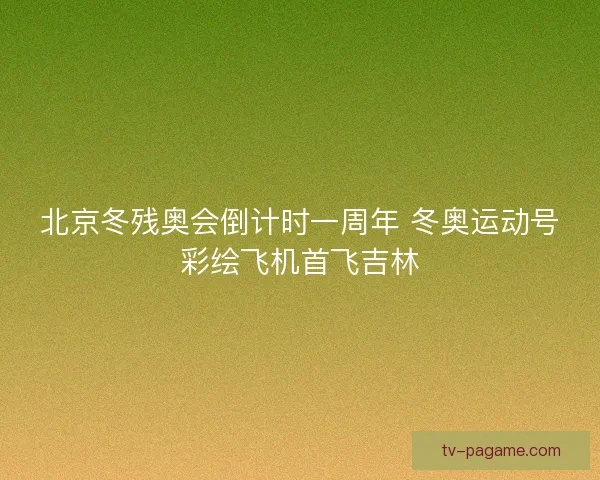 北京冬残奥会倒计时一周年 冬奥运动号彩绘飞机首飞吉林