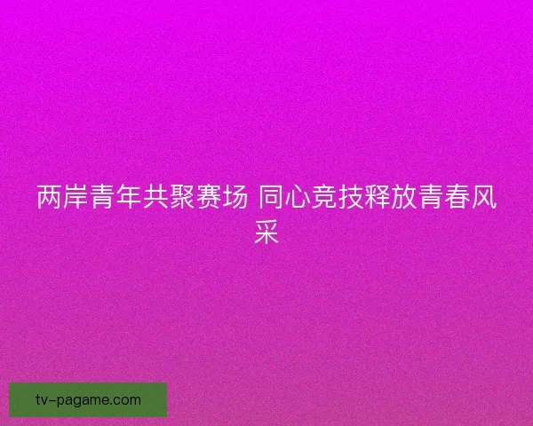 两岸青年共聚赛场 同心竞技释放青春风采